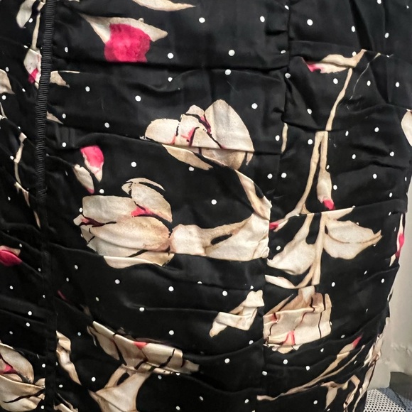 WHBM Ruched Printed Skirt with Liner - Picture 5 of 5